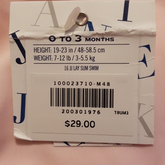 Janie and Jack 0-3 months girls swim rashguard - Picture 2 of 4